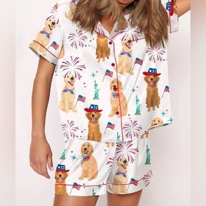 Sheshow American Golden Retriever Pajama Set